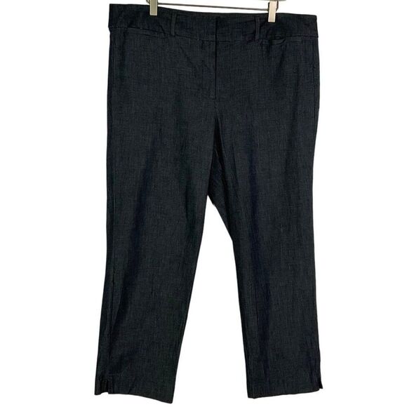 Ann Taylor Factory Signature Pants Size 16 Cotton/Spandex Blend, Midnight Blue - Picture 1 of 11